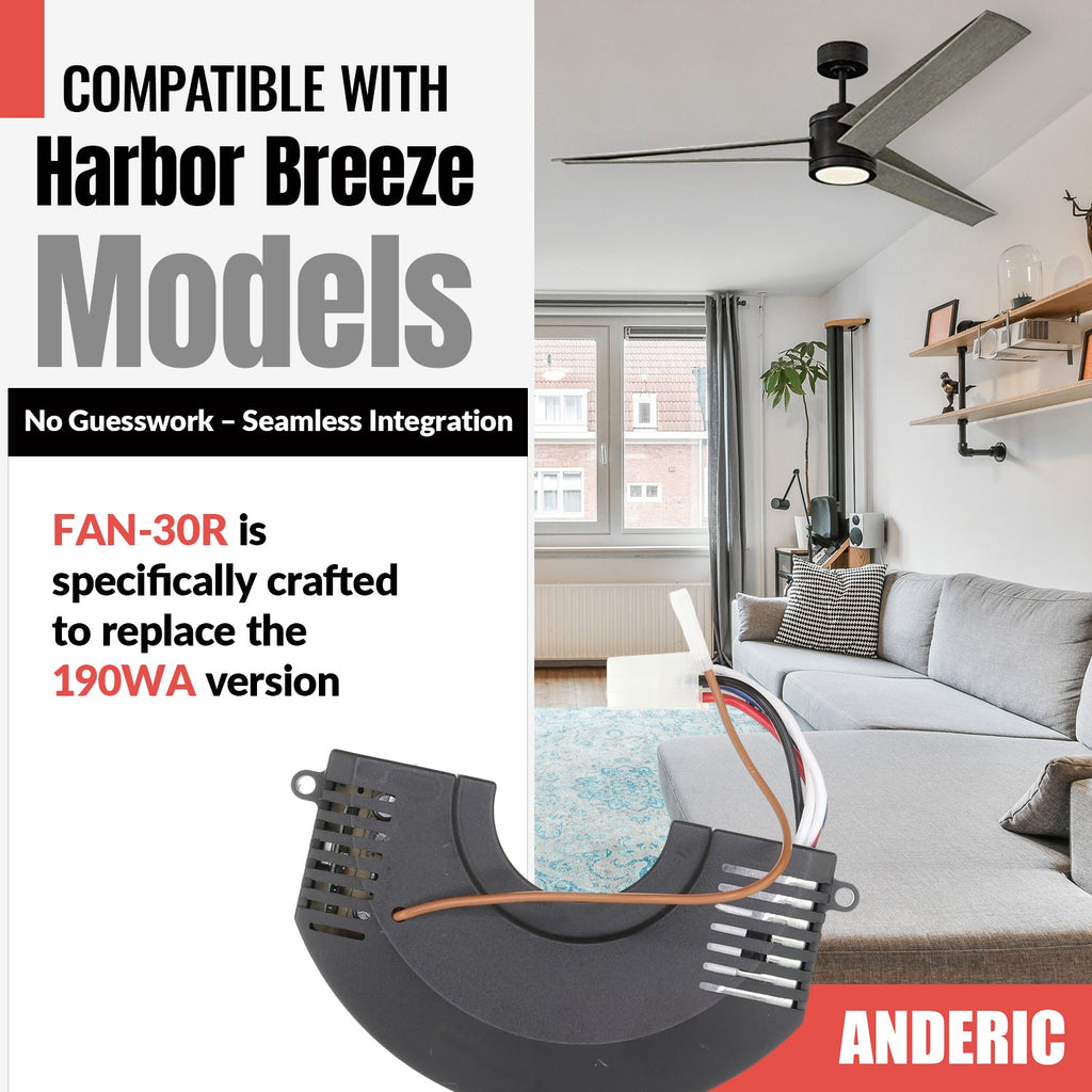 Anderic 303.9MHz Ceiling Fan Receiver