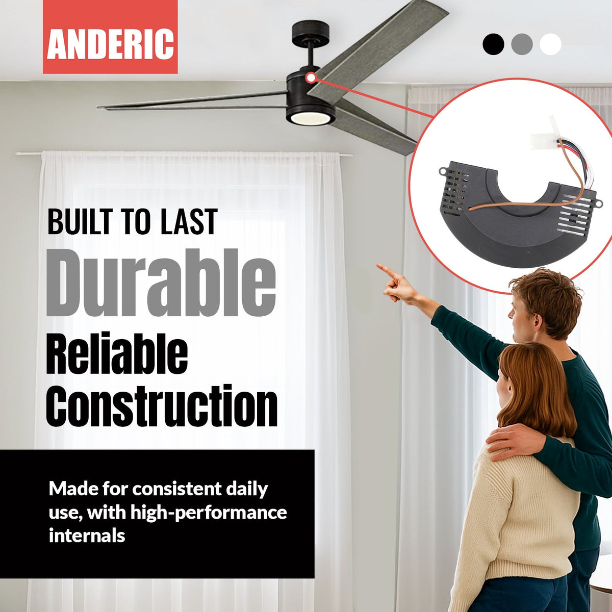 Anderic 303.9MHz Ceiling Fan Receiver
