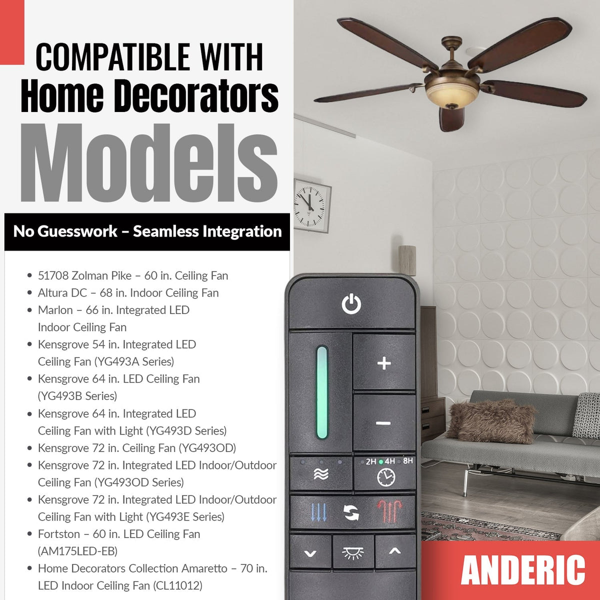 Anderic Ceiling Fan Remote Control