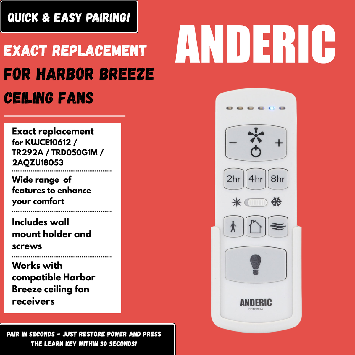 Anderic Ceiling Fan Remote Control