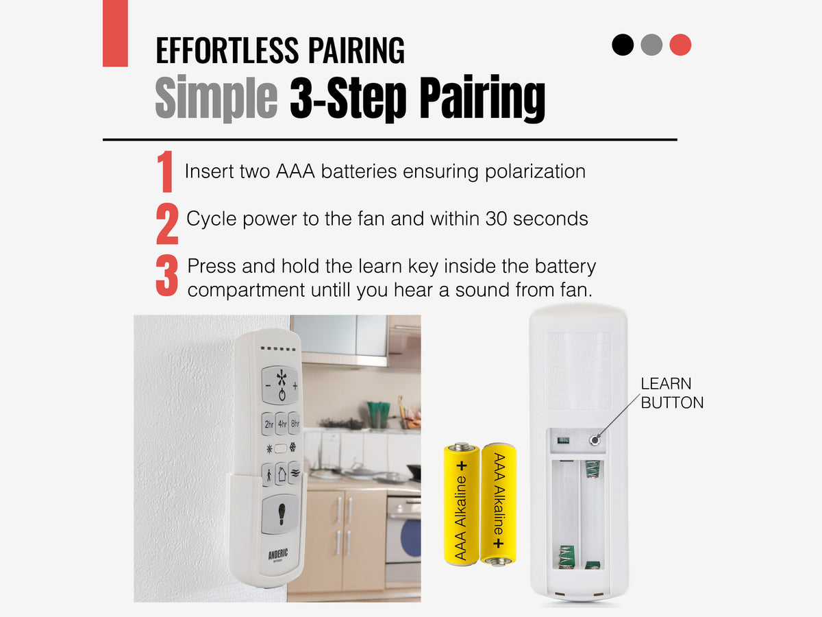 Anderic Ceiling Fan Remote Control