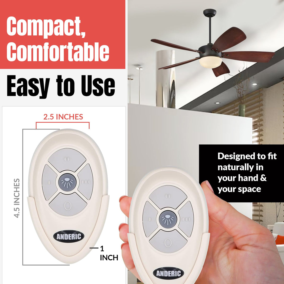 Anderic Ceiling Fan Remote Control