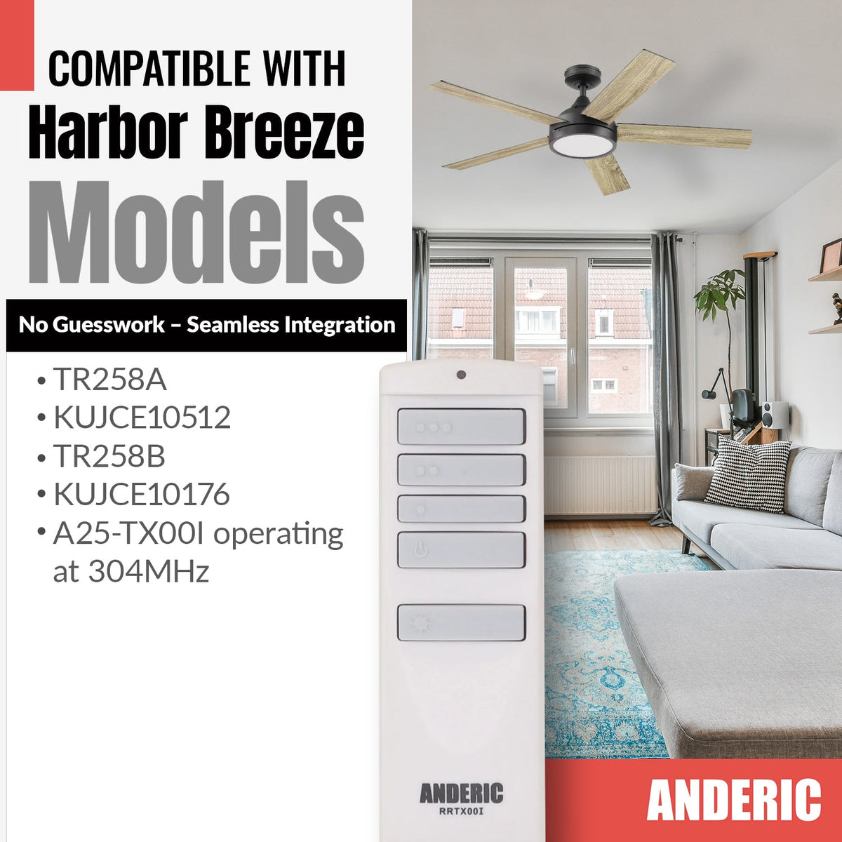 Anderic Ceiling Fan Remote Control
