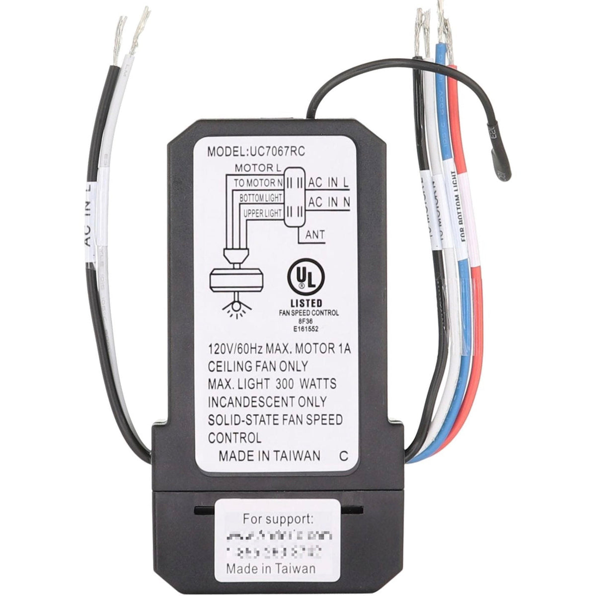 Anderic Up-Light and Down-Light Ceiling Fan Receiver