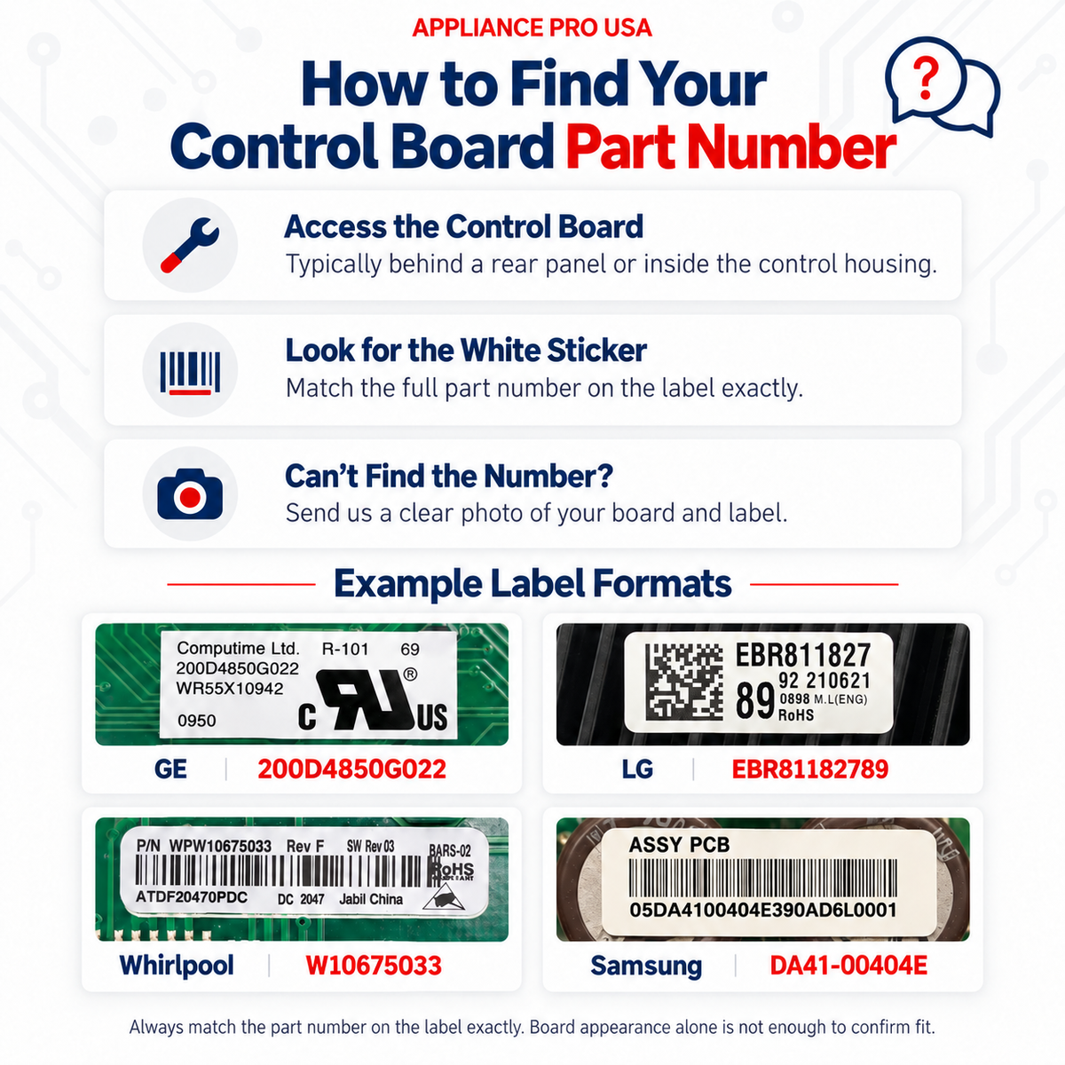 Appliance Pro USA Reconditioned Refrigerator Control Board