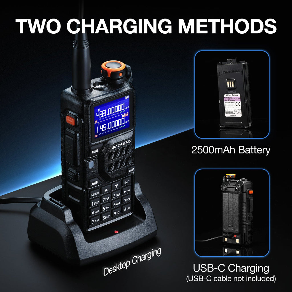 Baofeng 10W Tri-Band Handheld Two-Way Radio