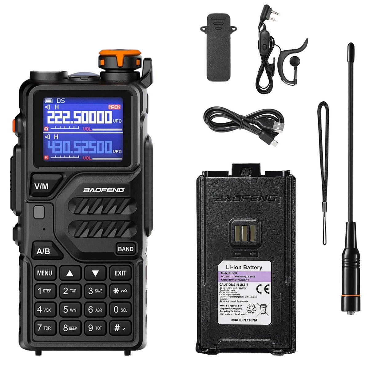 Baofeng 10W Tri-Band Handheld Two-Way Radio