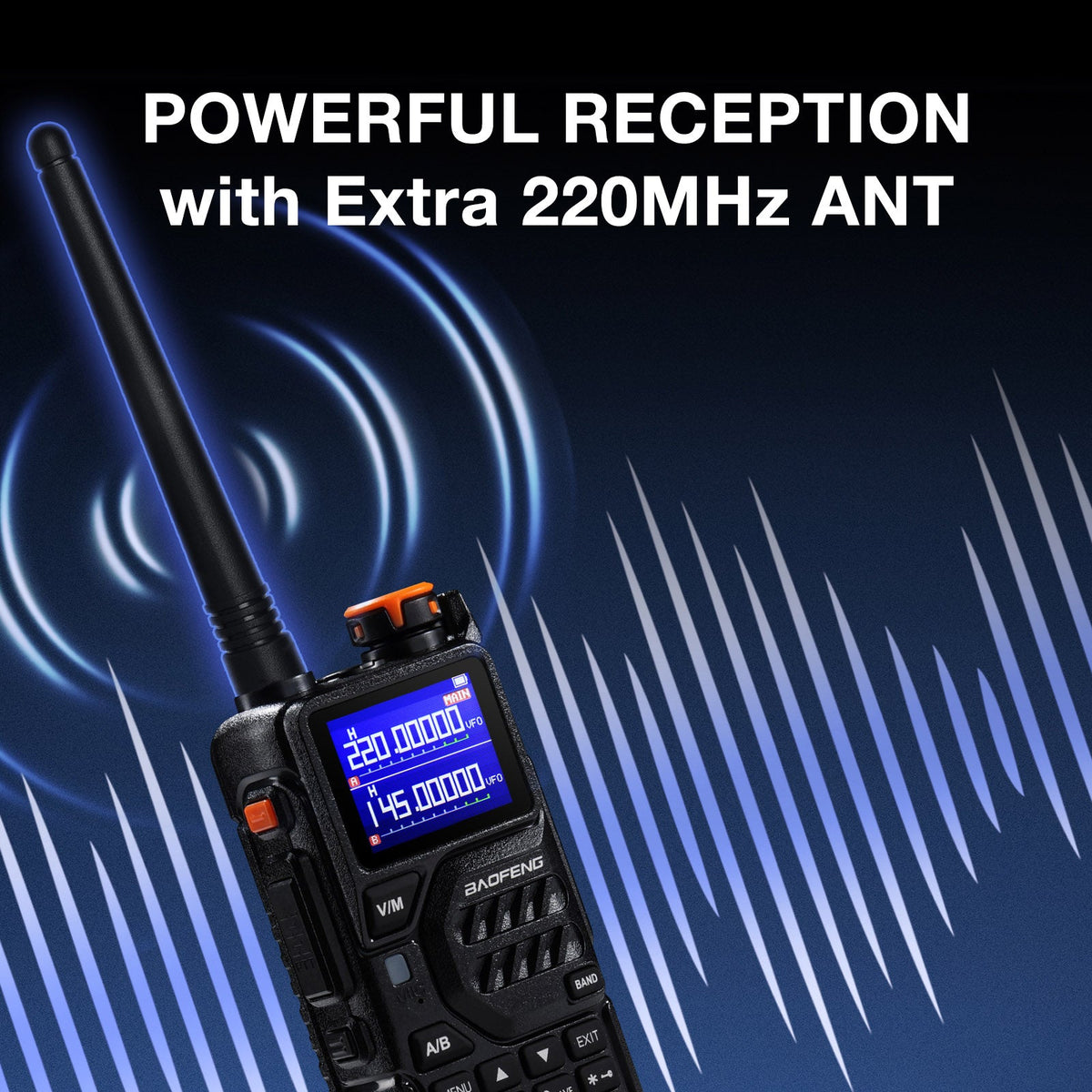 Baofeng 10W Tri-Band Handheld Two-Way Radio