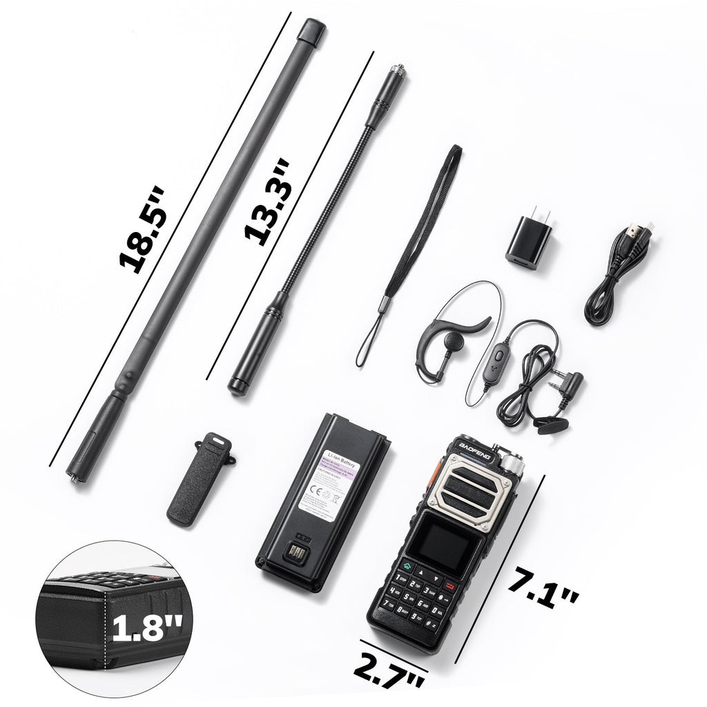 Baofeng 10W Tri-Power Handheld Two-Way Radio