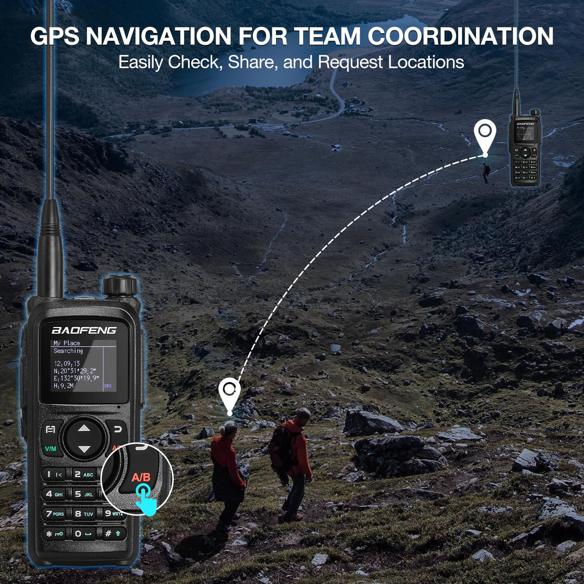 Baofeng 10W Tri-Band Handheld Two-Way Radio