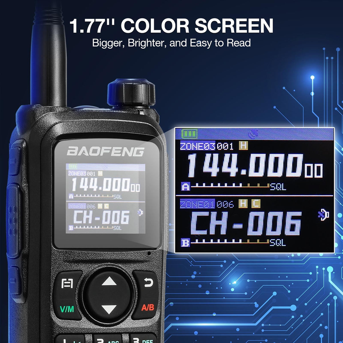 Baofeng 10W Tri-Band Handheld Two-Way Radio