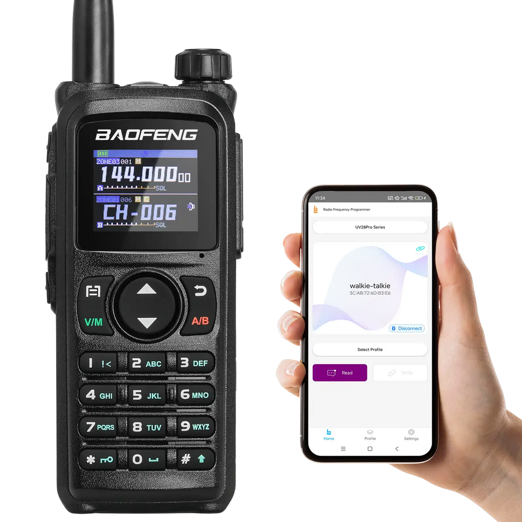 Baofeng 10W Tri-Band Handheld Two-Way Radio