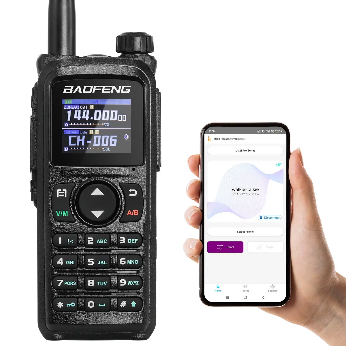 Baofeng 10W Tri-Band Handheld Two-Way Radio
