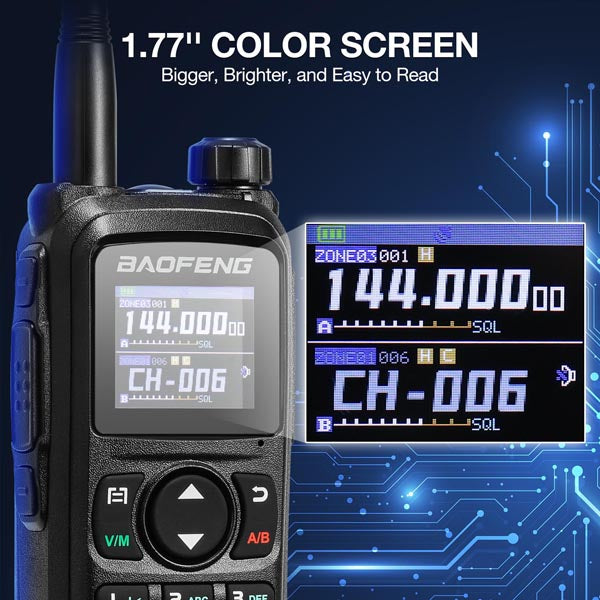 Baofeng 10W Tri-Band Handheld Two-Way Radio