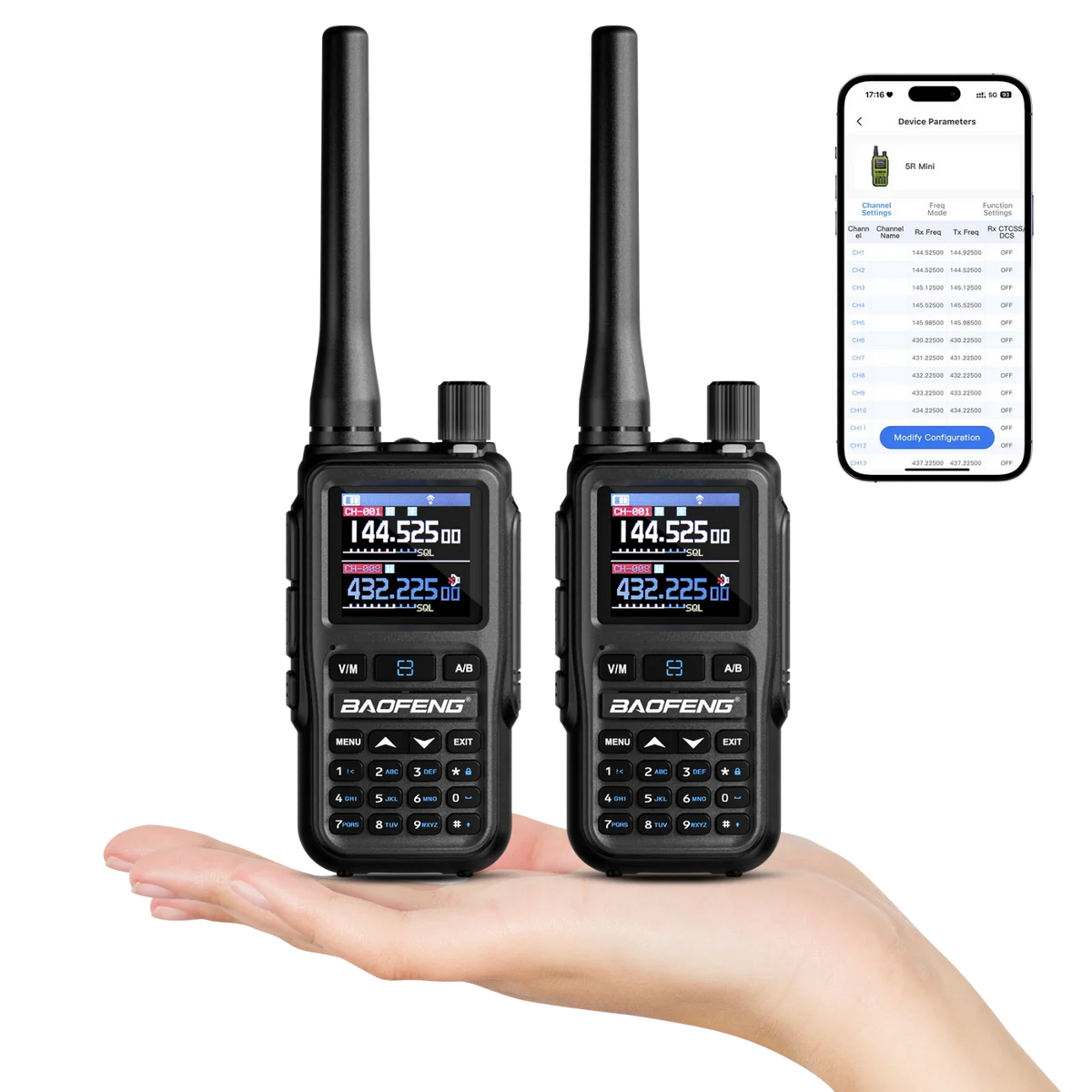 Baofeng 5W Dual-Band Handheld Radio