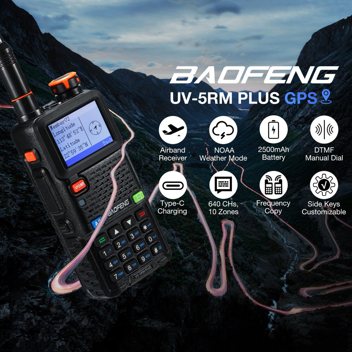 Baofeng GPS Multi-Band Handheld Radio
