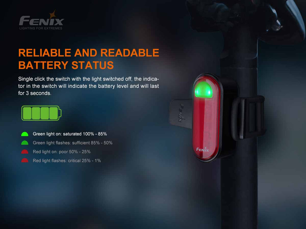 Fenix USB-C Rechargeable Bicycle Taillight