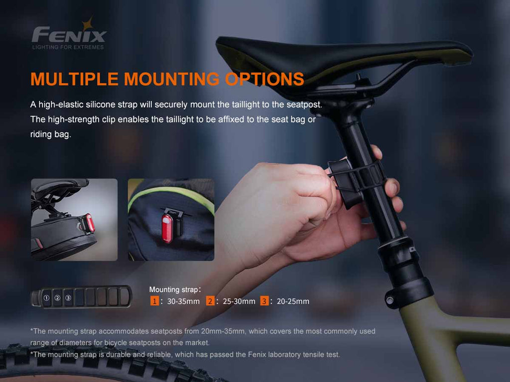 Fenix USB-C Rechargeable Bicycle Taillight