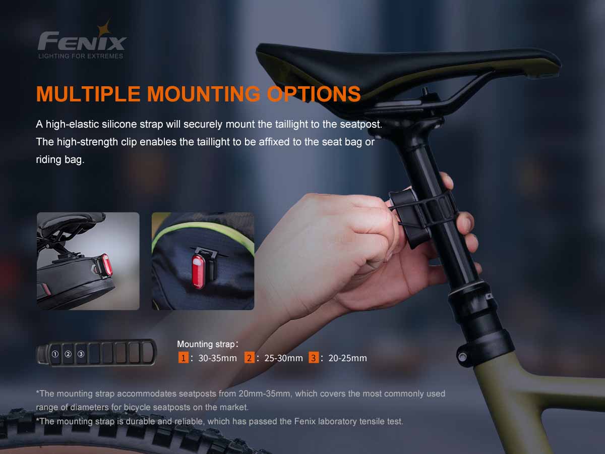 Fenix USB-C Rechargeable Bicycle Taillight