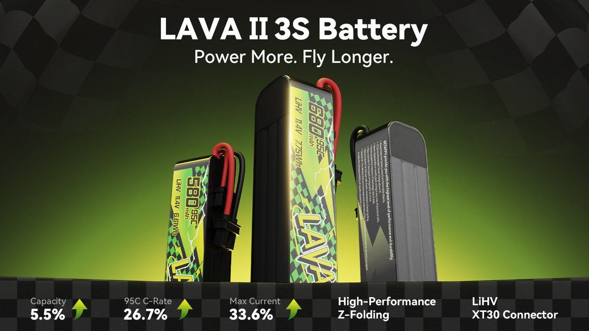 Betafpv 3S 580mAh LiHV Drone Battery 2-Pack