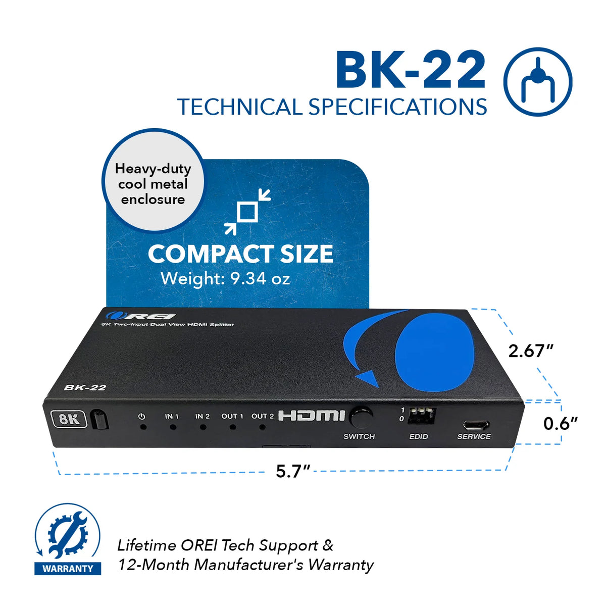OREI HDMI Splitter Switch