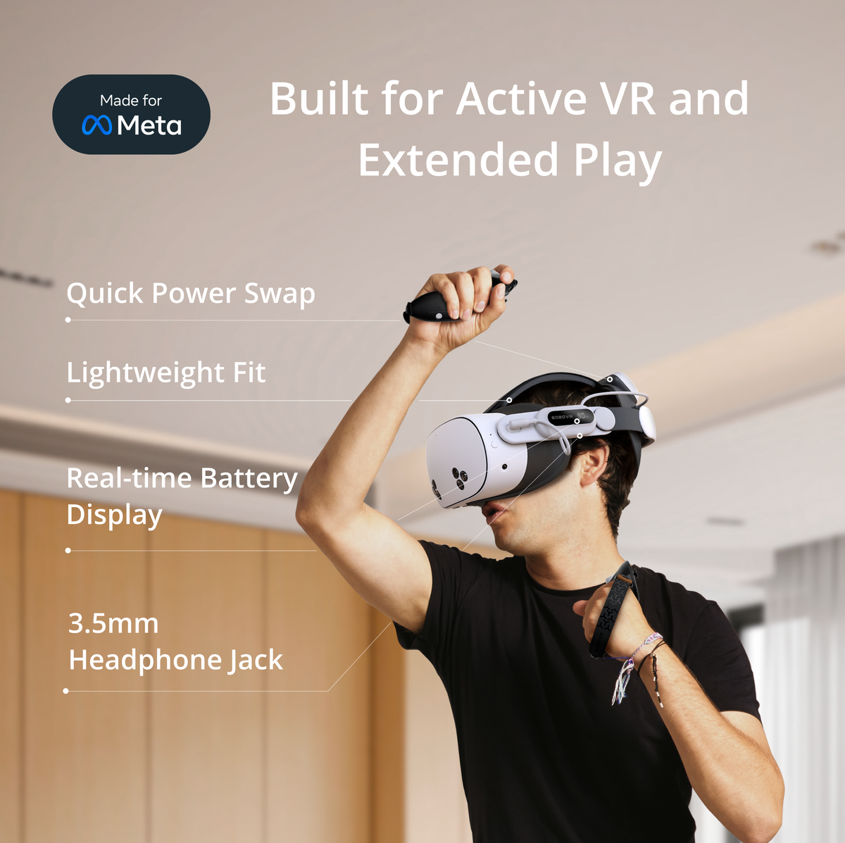 BOBOVR VR Battery Head Strap