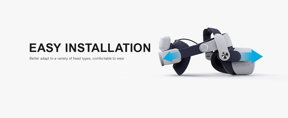 Compatible with Quest 2 VR Battery Head Strap
