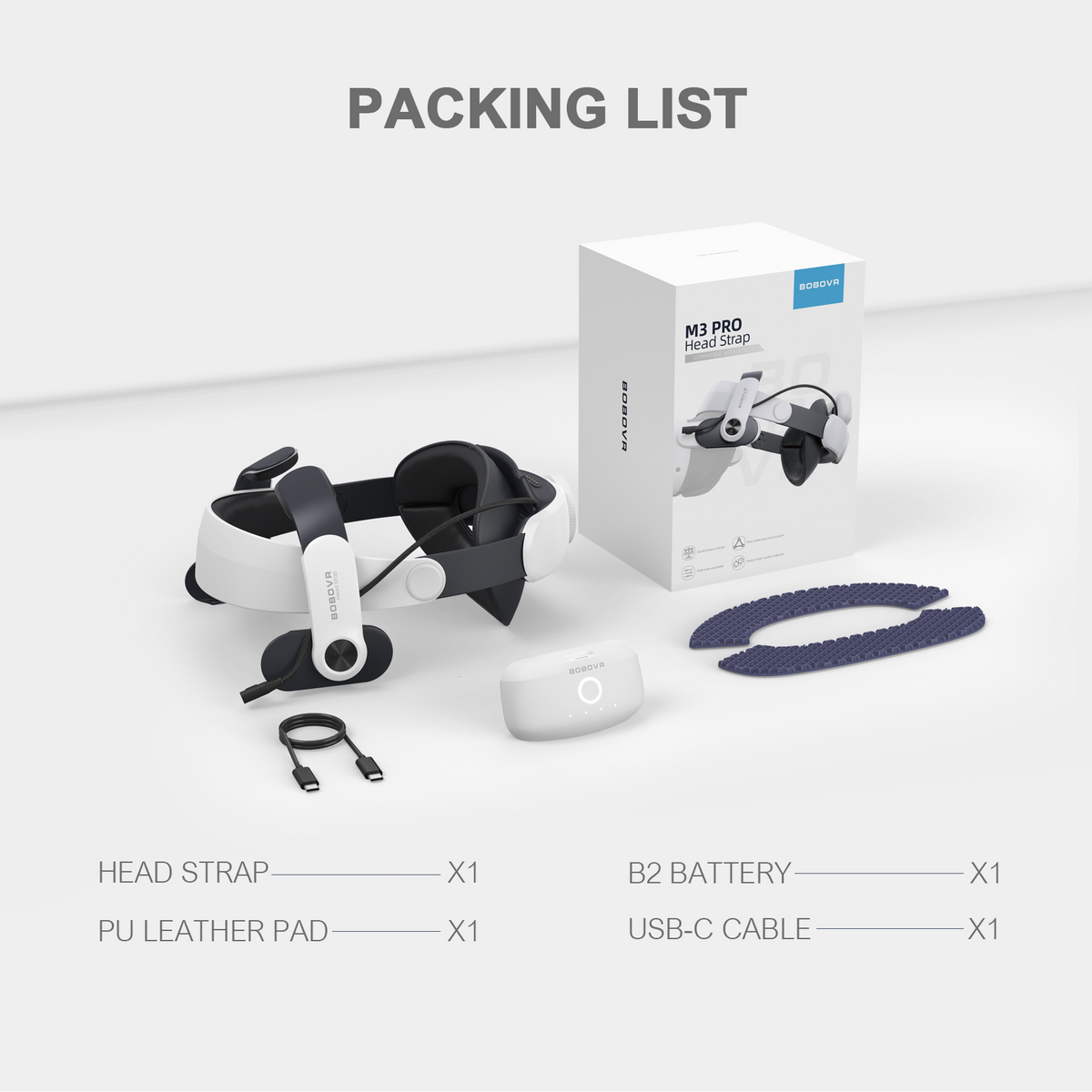Compatible with Quest 3/3S VR Battery Head Strap
