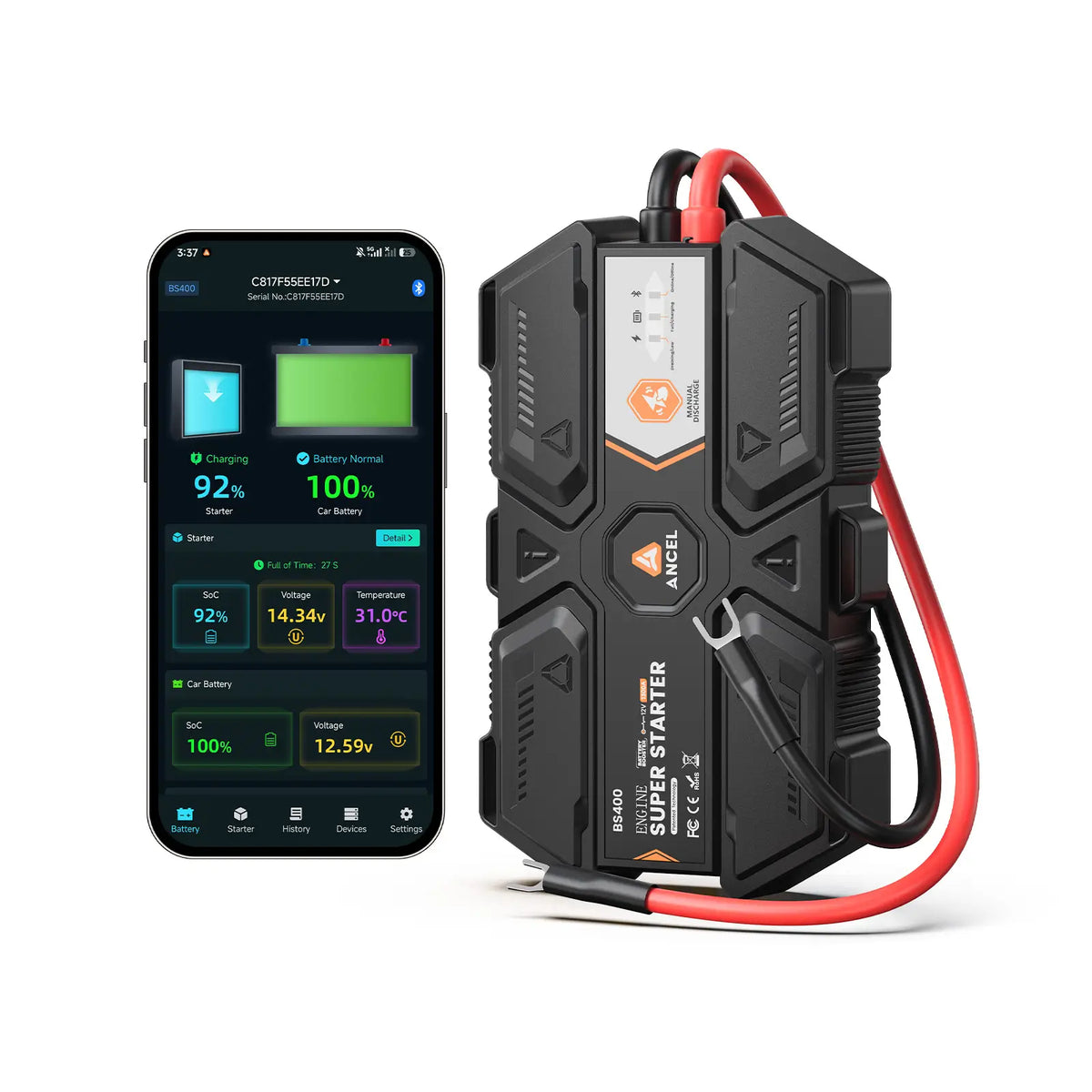 ANCEL Supercapacitor Vehicle Jump Starter