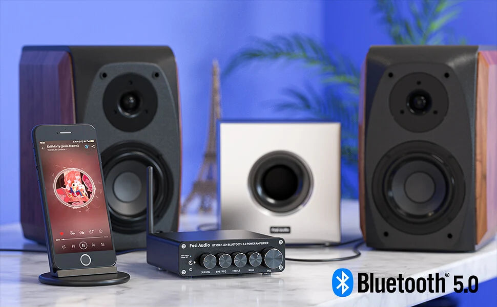 Fosi Audio Integrated Stereo and Subwoofer Amplifier