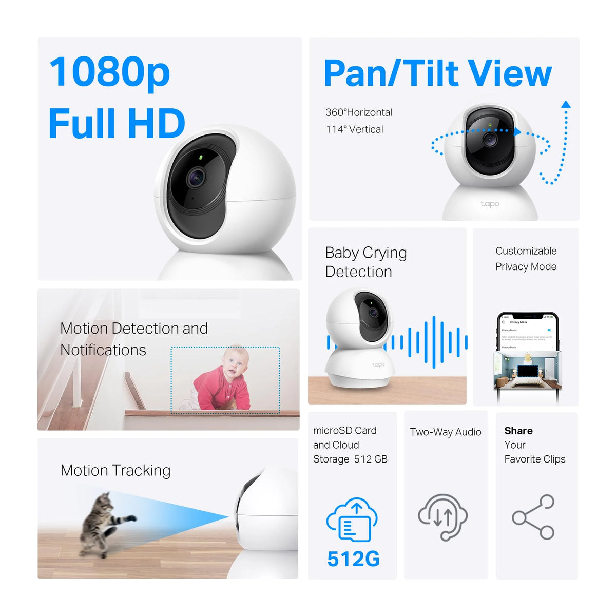 Tapo Indoor Pan and Tilt Security Camera