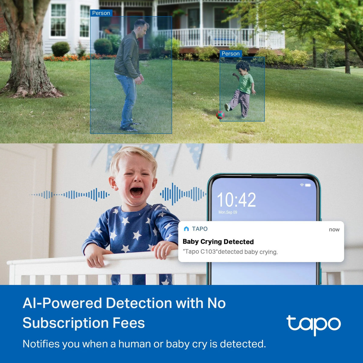 Tapo Indoor and Outdoor Pan-Tilt Security Camera