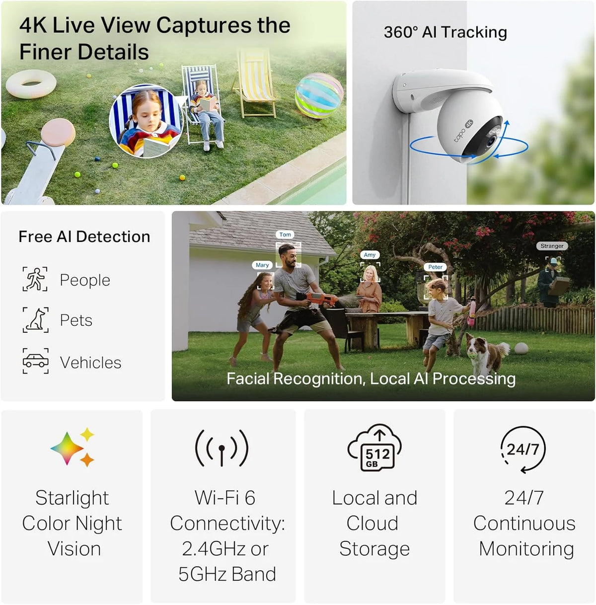 Tapo Pan Tilt Outdoor Security Camera