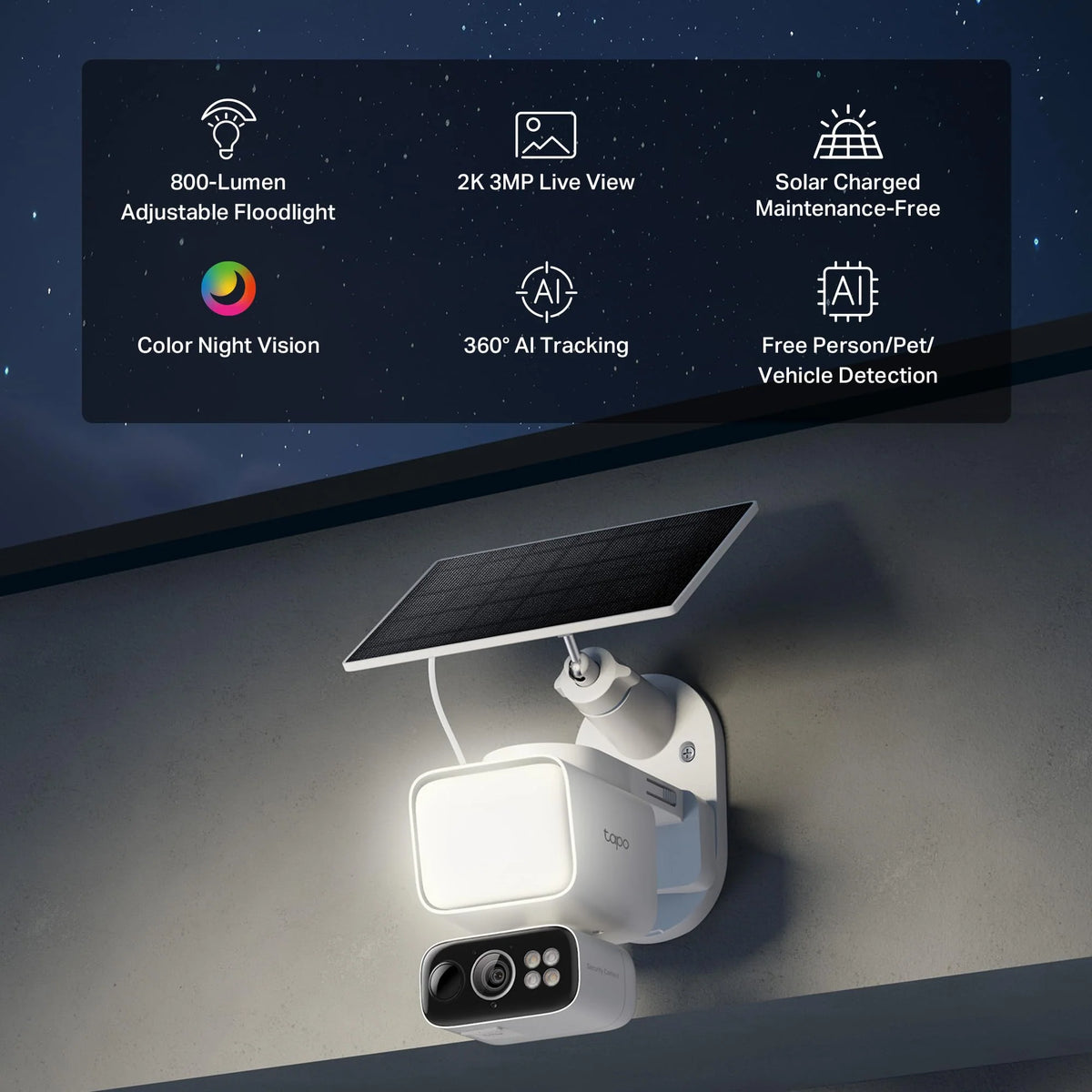 Tapo Solar Floodlight Security Camera Kit