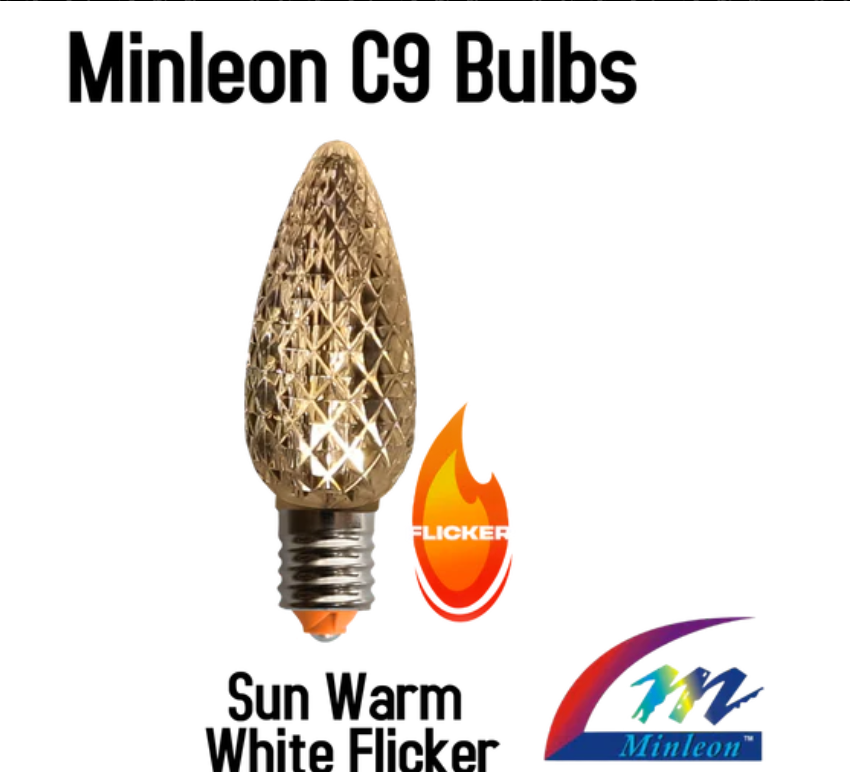 Minleon Discount Eligible C9 Faceted LED Replacement Bulbs