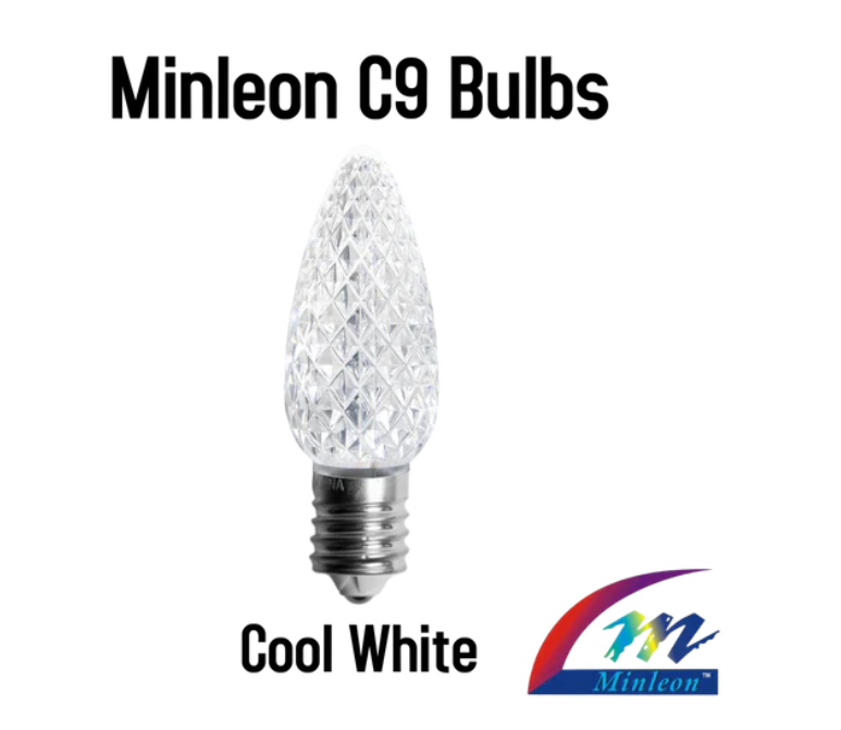 Minleon Discount Eligible C9 Faceted LED Replacement Bulbs
