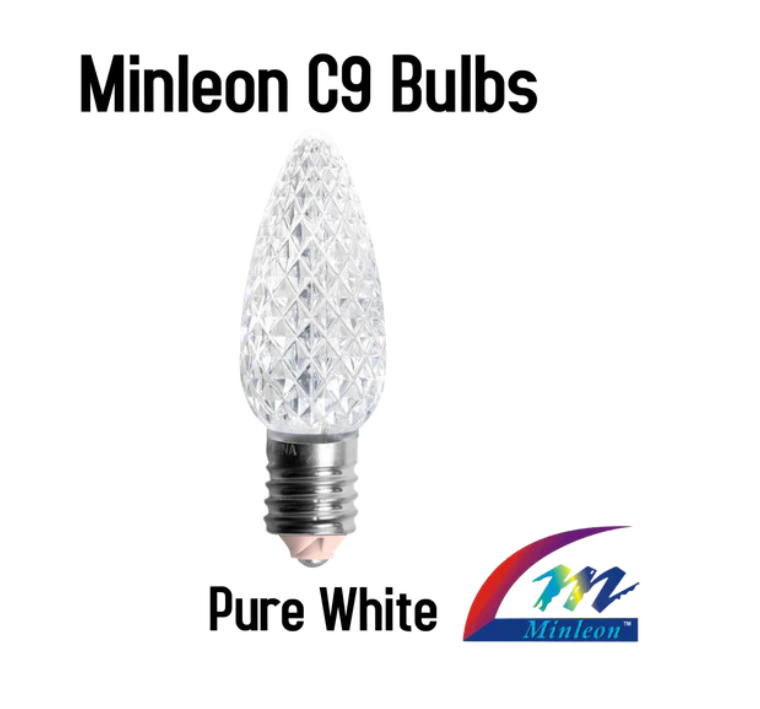 Minleon Discount Eligible C9 Faceted LED Replacement Bulbs
