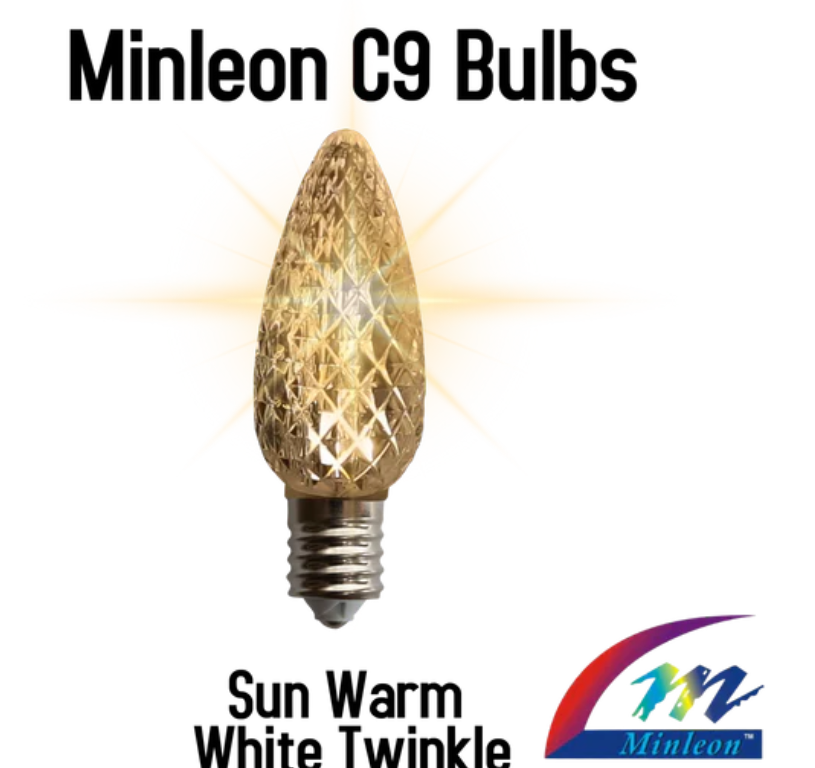 Minleon Discount Eligible C9 Faceted LED Replacement Bulbs