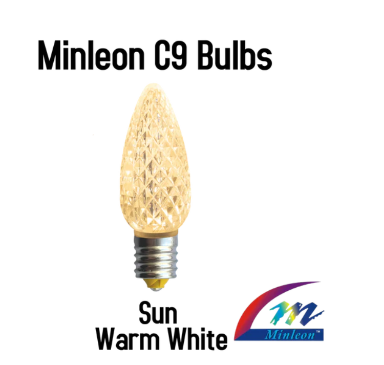 Minleon Discount Eligible C9 Faceted LED Replacement Bulbs