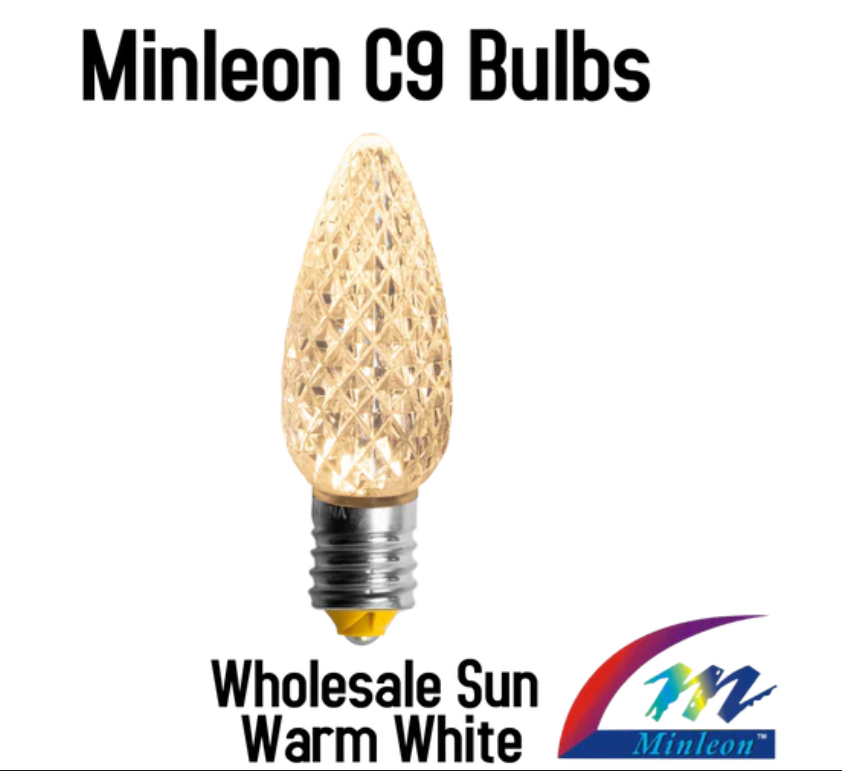 Minleon Discount Eligible C9 Faceted LED Replacement Bulbs
