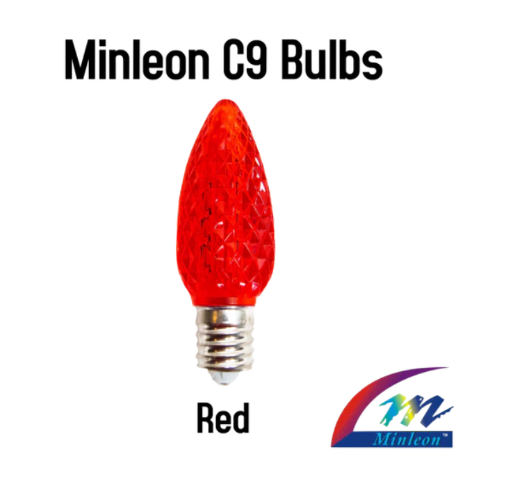 Minleon Discount Eligible C9 Faceted LED Replacement Bulbs
