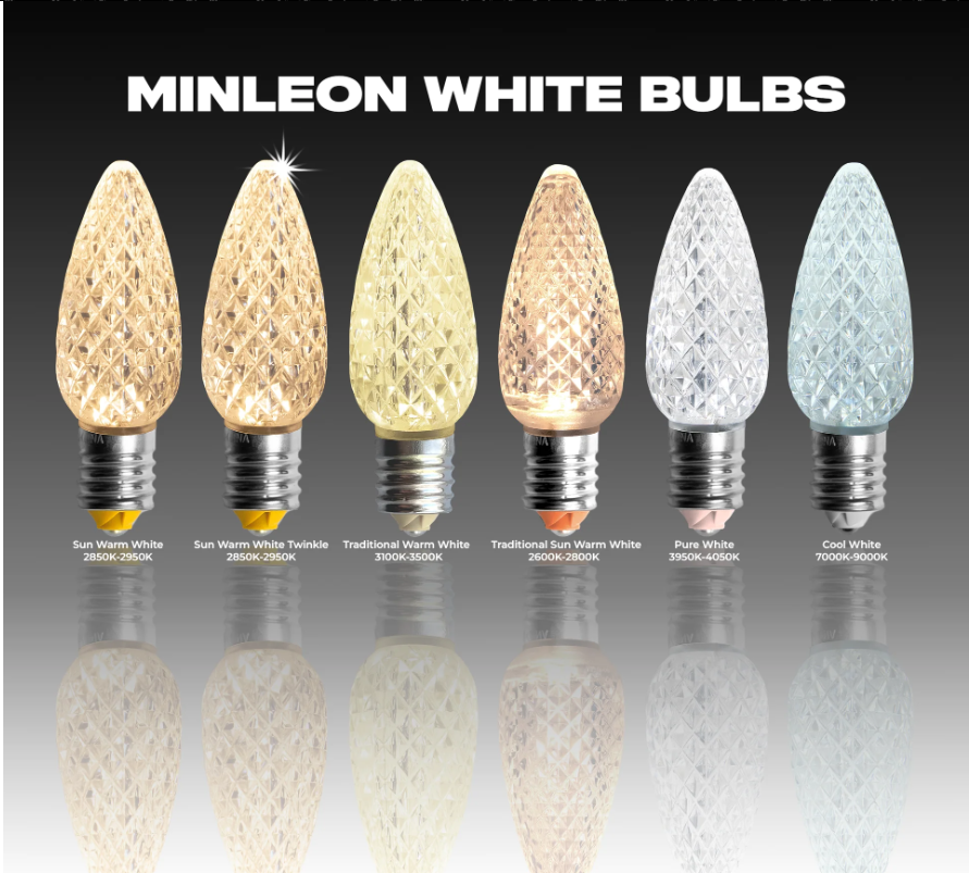 Minleon Discount Eligible C9 Faceted LED Replacement Bulbs