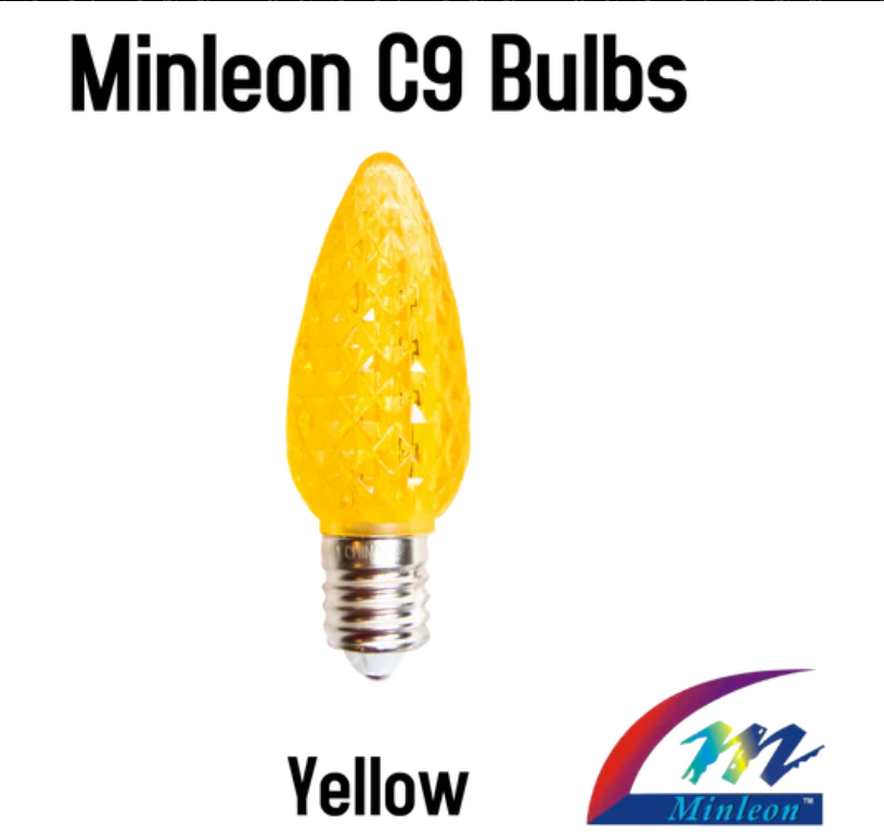 Minleon Discount Eligible C9 Faceted LED Replacement Bulbs