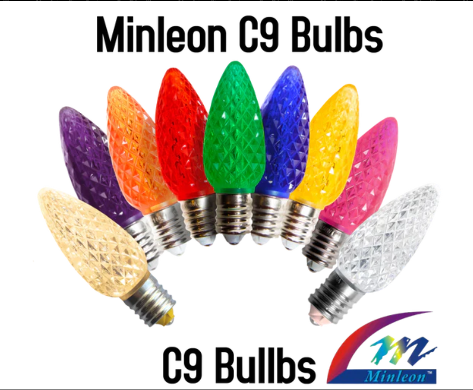Minleon Discount Eligible C9 Faceted LED Replacement Bulbs