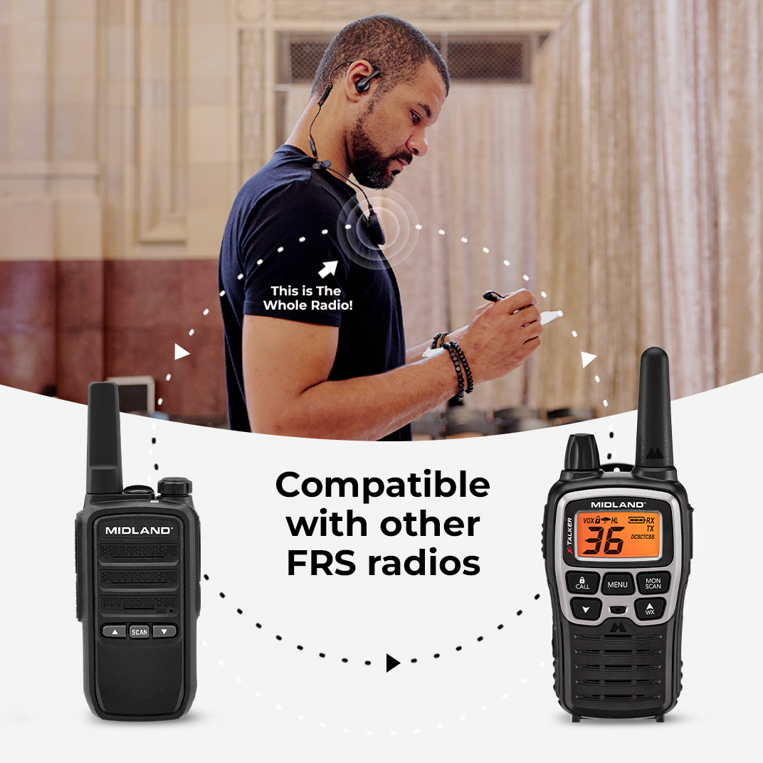 Midland Radio Wearable FRS Two-Way Radio Kit