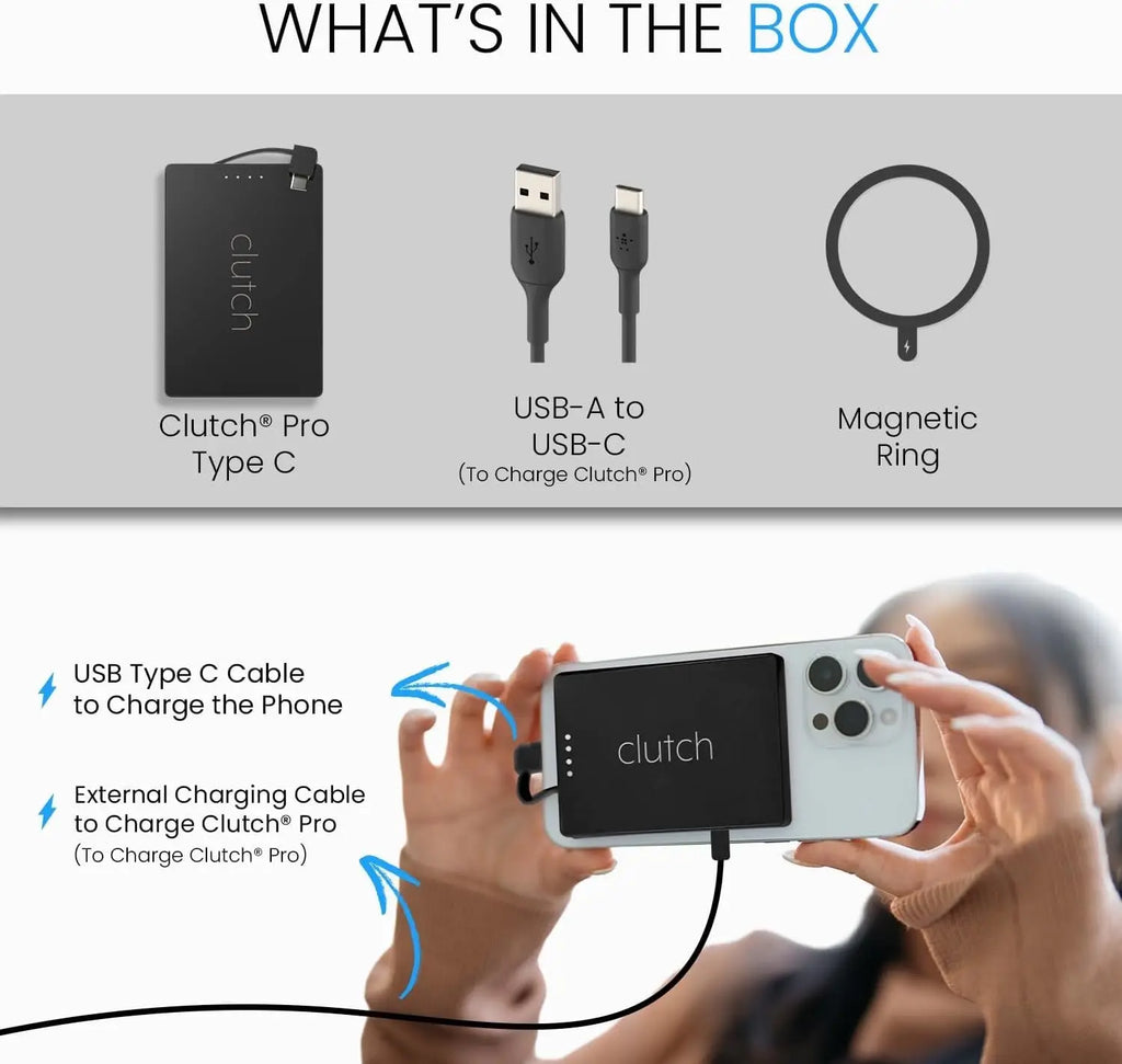 Clutch 5,000mAh Magnetic USB-C Power Bank