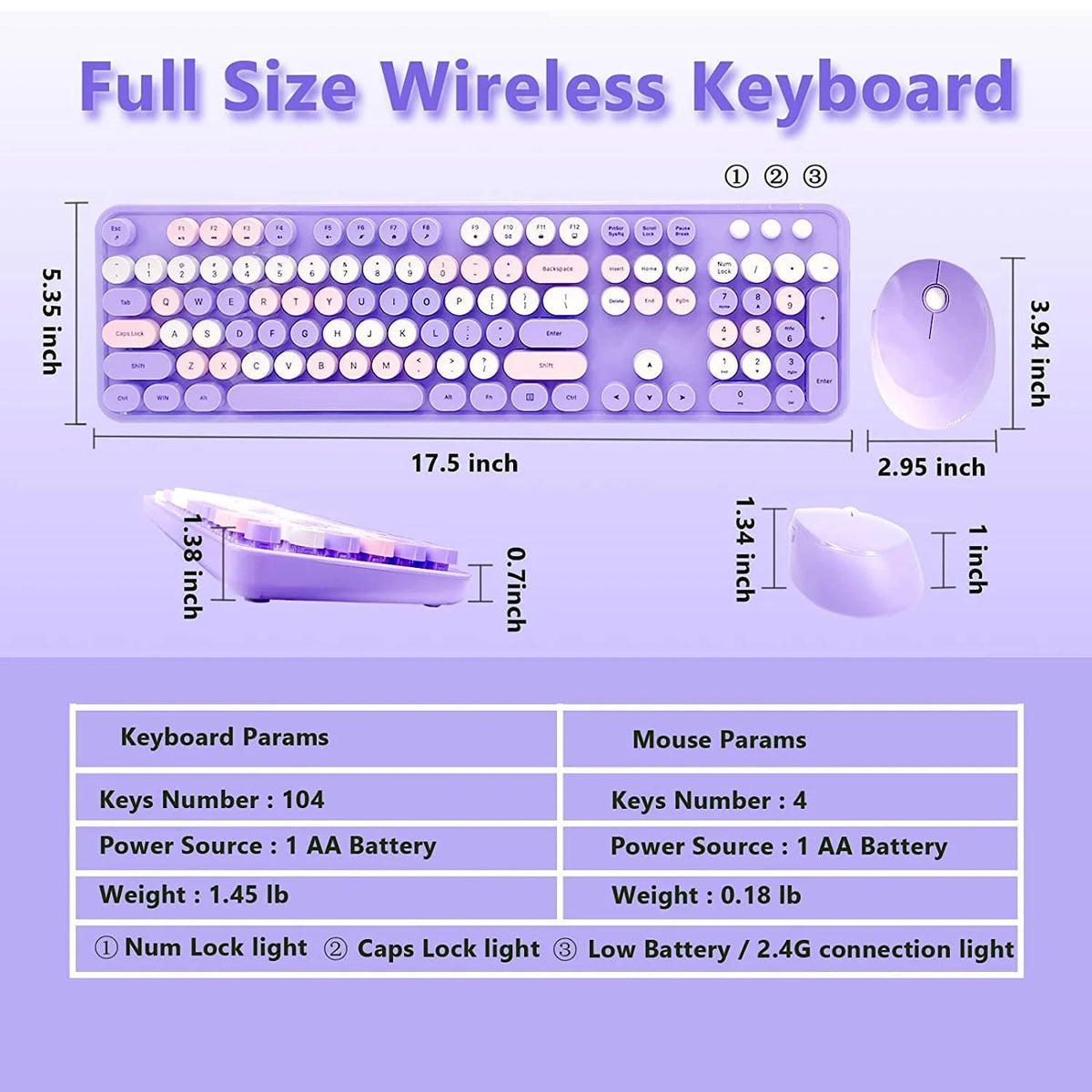 Mofii Wireless Keyboard and Mouse Set
