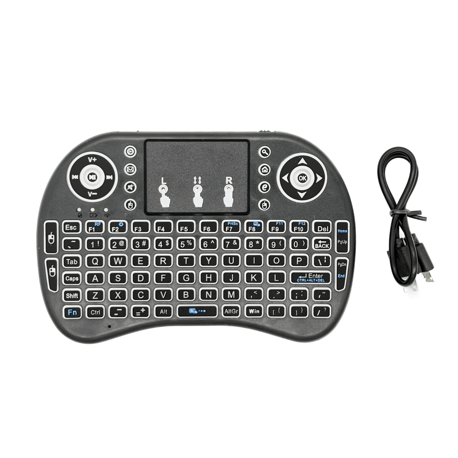 Compact 2.4GHz Wireless Keyboard with Touchpad and Backlit Keys for FPGA Menus, Setup and Terminal Input