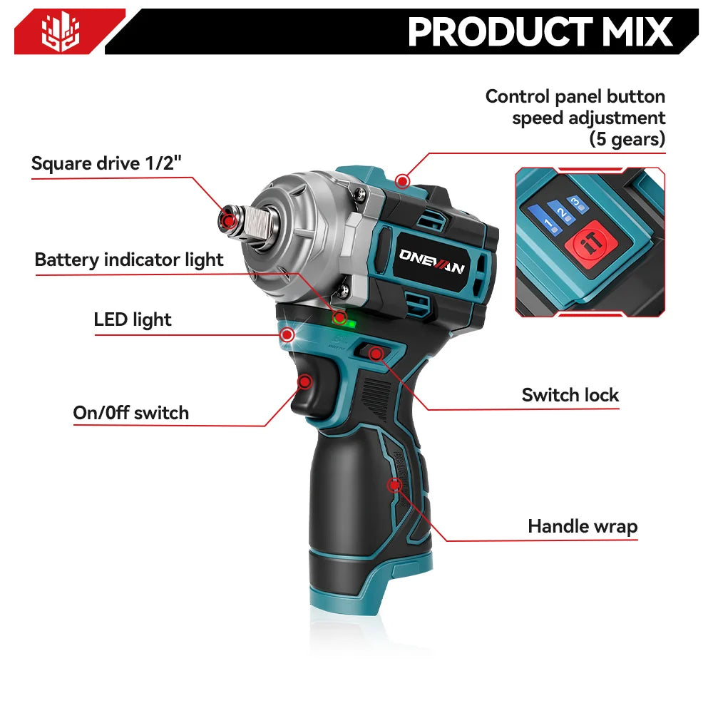ONEVAN Cordless Impact Wrench
