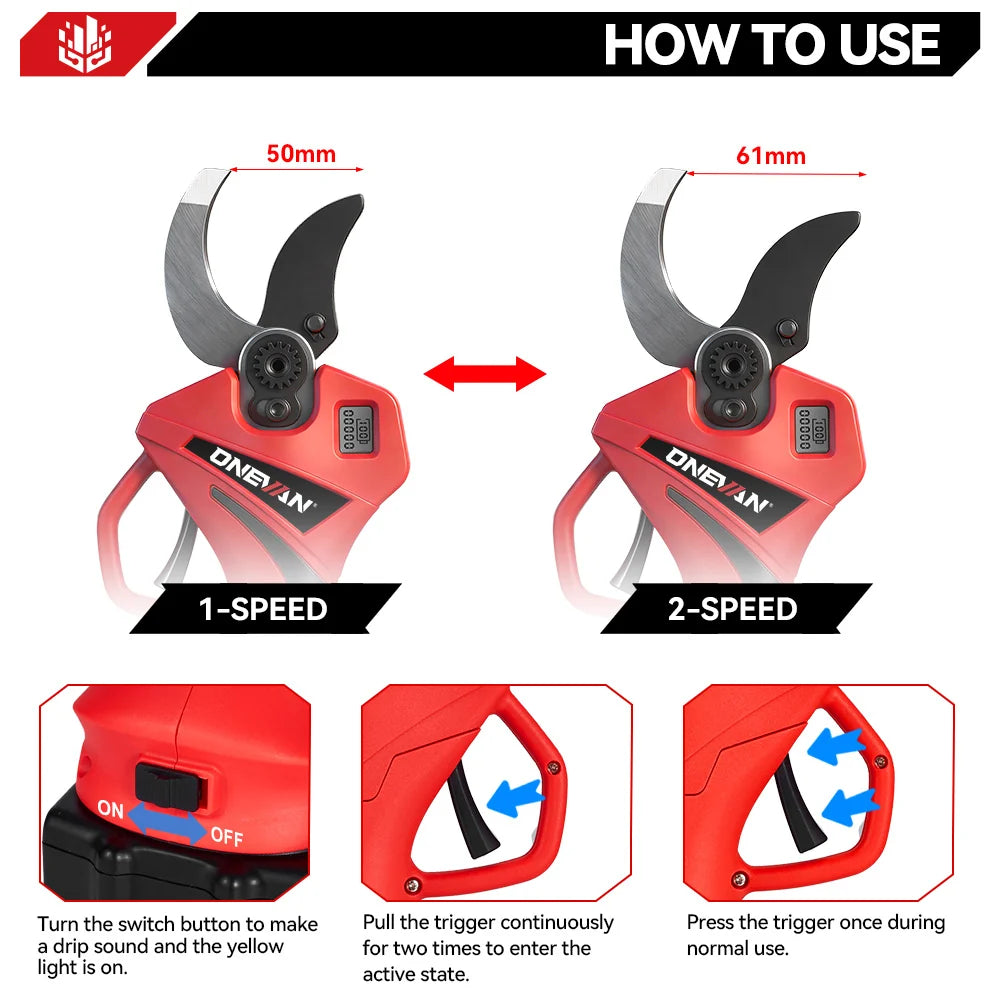 ONEVAN Electric Pruning Shears